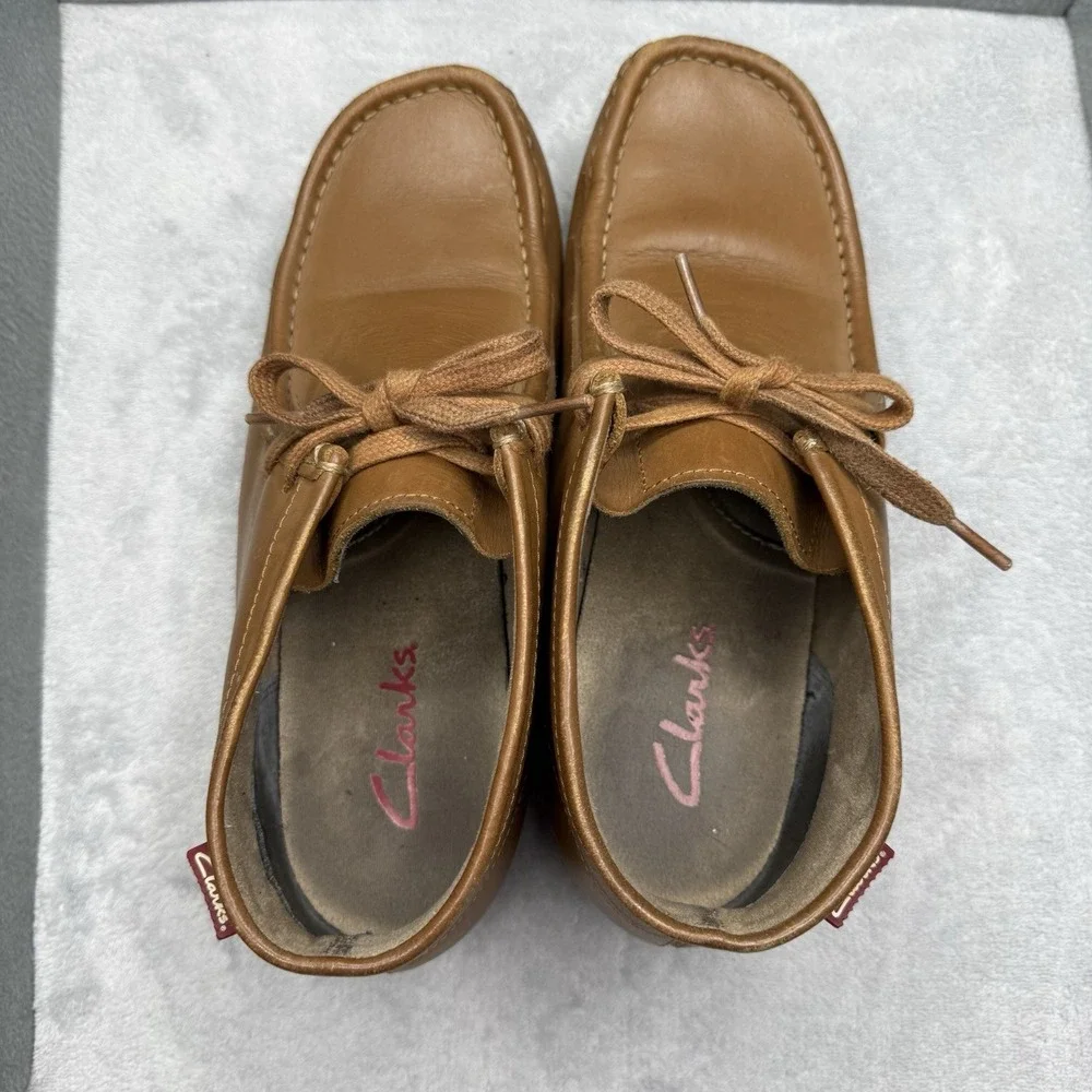 Clarks Stinson Hi Men's 10.5 Brown Leather Moc Toe Chukka Boots Walking Comfort